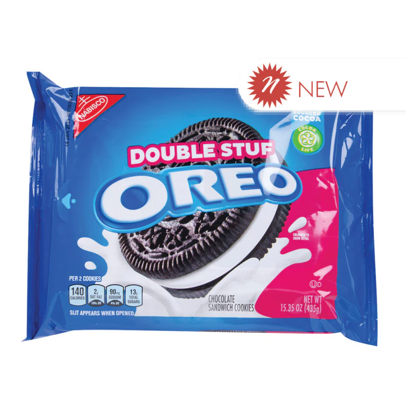 Oreo Double Stuf Cookies | 15.35 oz Pack – 12 ct Case