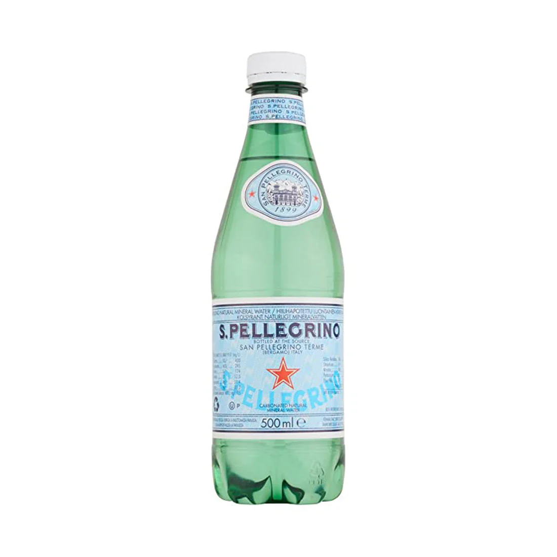 San Pellegrino Sparkling Natural Mineral Water | 500 ml – 24 ct Case